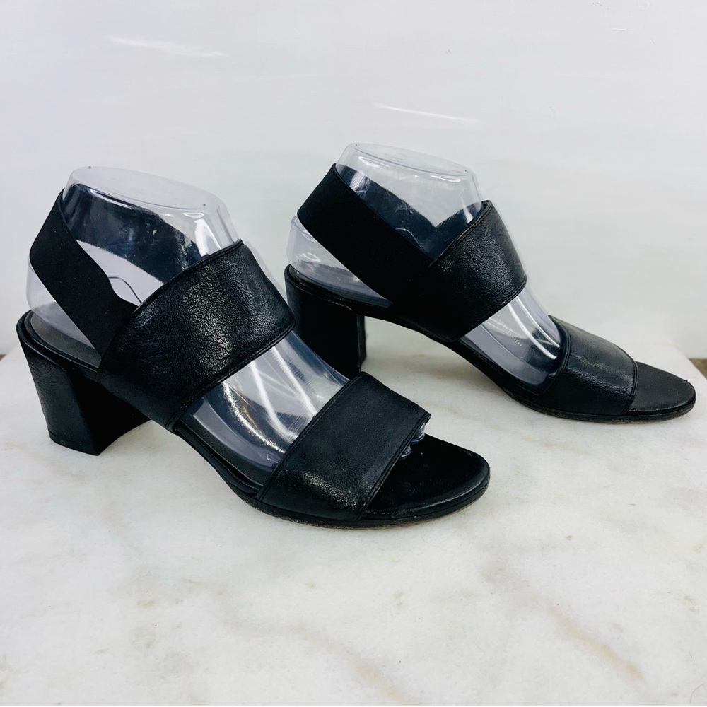 Stuart Weitzman Black Access Block Heel Black Sandal - Picture 10 of 10